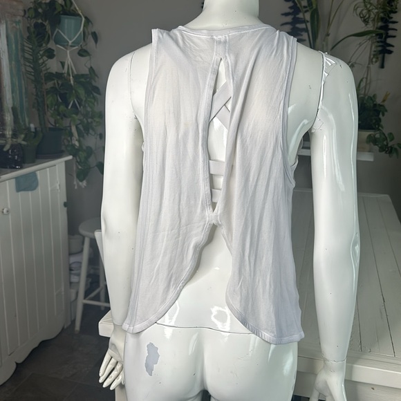 Lululemon size 10 racerback strappy white bralette tank - Picture 7 of 11
